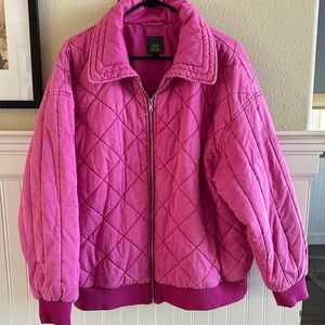 Wild Fable Fuchsia Quilted Puffer Jacket
